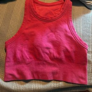 alo Racerback cropped tank pink size Large